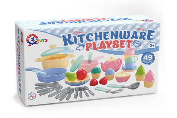 Іграшка "Кухонний набір 49 предметів" у коробці 7723 ТехноК (4823037607723)
