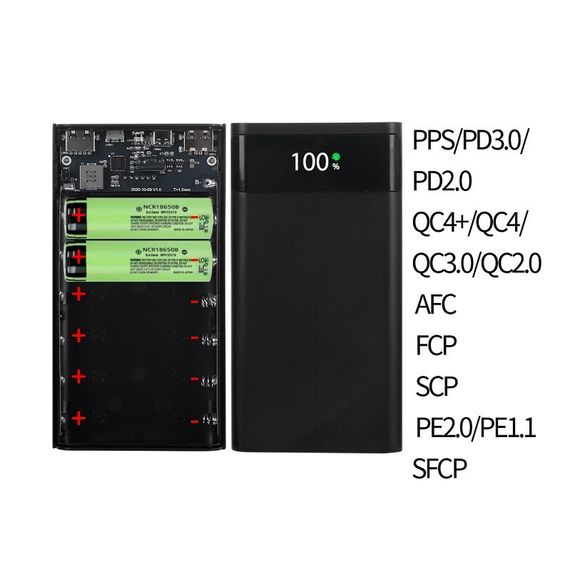 Корпус Павербанк QC 22,5W (швидка зарядка) Power Bank 6*18650