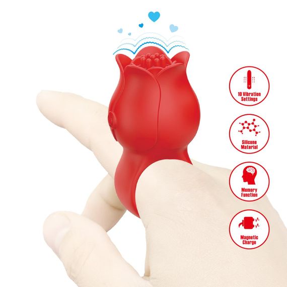 Віброкільце на палець PRETTY LOVE JAE, 10 vibration functions, Silicone ABS Sex Aura | Зображення 9