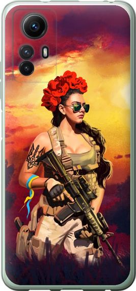Чехол на Xiaomi Redmi Note 12S Украинка с оружием "5316u-3065-17620"