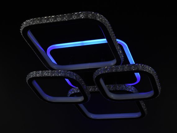 Люстра світлодіодна стельова LED світильник для квартири на стелю лед 26322 Білий 12х41х60 см. | Зображення 6