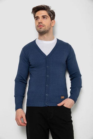 Кофта чоловіча на ґудзиках, колір джинс, 238R1055