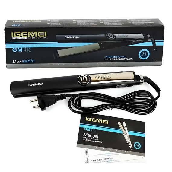 Утюжок для волосся Gemei GM-416 з турмаліновим покриттям чорний | Зображення 7