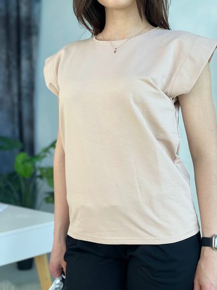 Комплект жіночий (футболка+шорти) Носи своє 50 Бежевий (p-10496-113374) | Зображення 7