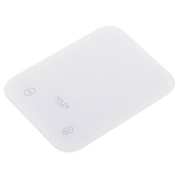 Ваги кухонні електронні Adler AD 3181 білі до 10 кг зі скляною платформою | Зображення 1