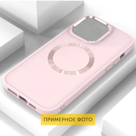 TPU чохол Bonbon Metal Style with MagSafe для Samsung Galaxy S22 Рожевий / Light pink | Зображення 1