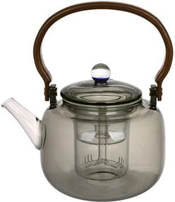 Чайник заварювальний скляний "Smokey Grey" 1200мл зі скляною кришкою