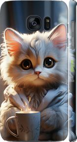 Чохол на Samsung Galaxy S7 Edge G935F Білий кіт "5646m-257-2448"