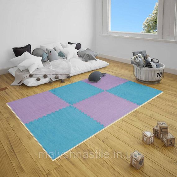 Підлога-пазл плюшевий ФІОЛЕТОВИЙ 60*60*1cm (D) SW-00002087 | Зображення 7