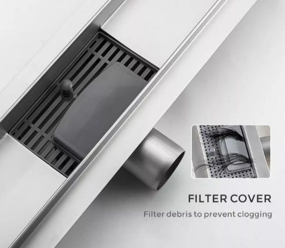 Душовий трап Gappo 70х500 мм, нержавіюча сталь G85007-1 | Зображення 4