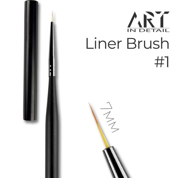 Пензлик для розпису нігтів ART in detail №1 (ворс 7мм) чорна