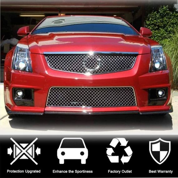 Накладки на передній бампер Flap (для CTS V Coupe, Карбон) для Cadillac CTS 2007-2014 рр | Зображення 1
