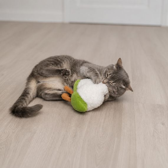 Іграшка Trixie для котів Цвітна капуста XXL плюш з котячою м'ятою кремовий/зелений 18 см | Зображення 2