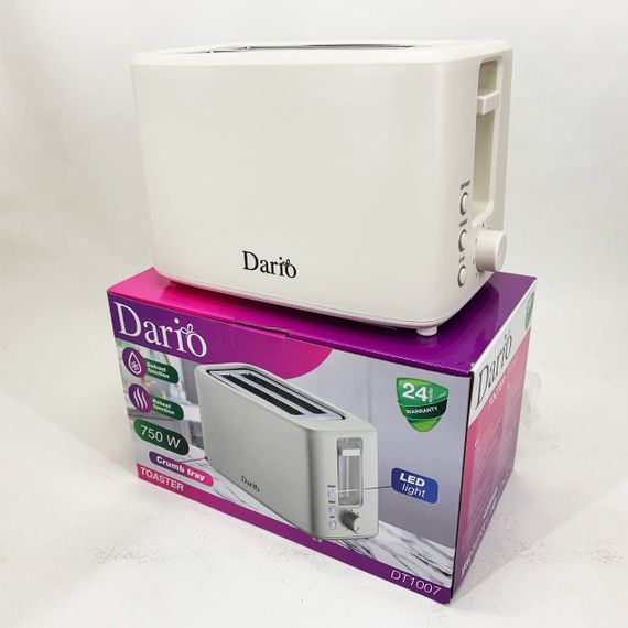 Электрический тостер на 2 отделения DARIO DT1007 750 Вт, Тостер хорошего качевства ZD-60 | Зображення 9