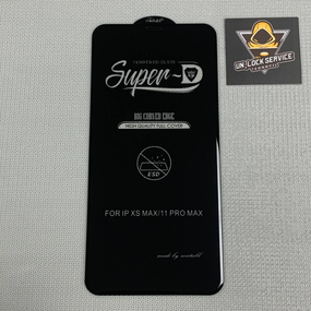 Захисне скло 5D Full Glue для Iphone 11 Pro Max | Mietubl Super | Чорне, повне покриття, 9H