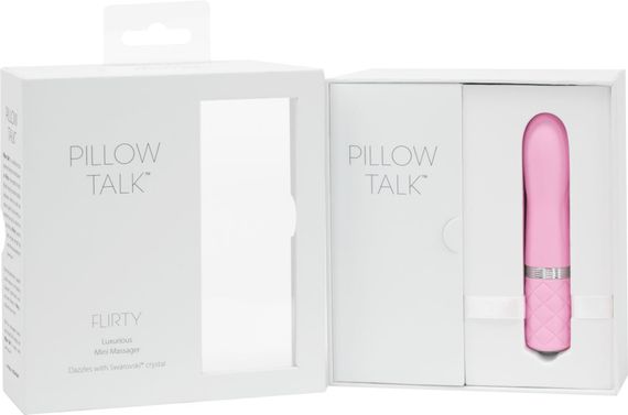 Розкішний вібратор PILLOW TALK - Flirty Pink з кристалом Сваровські, гнучка голівка | Зображення 9