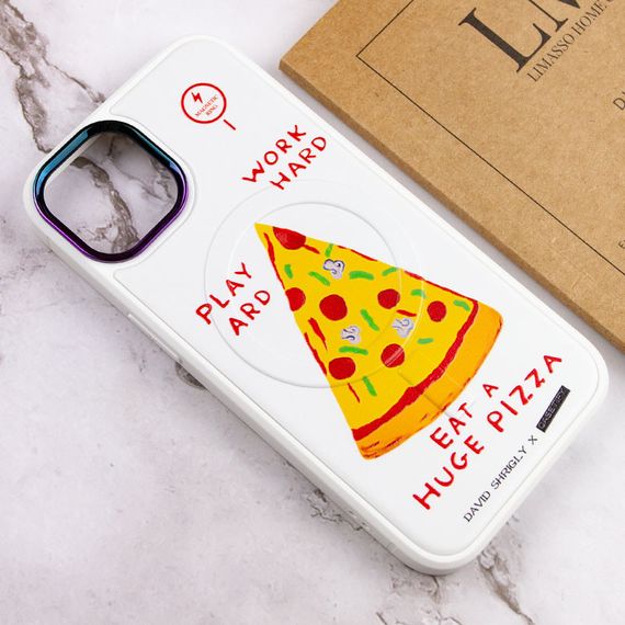 TPU+PC чохол Funny pictures with MagSafe для Apple iPhone 13 (6.1") TPU+PC, Pizza | Зображення 3