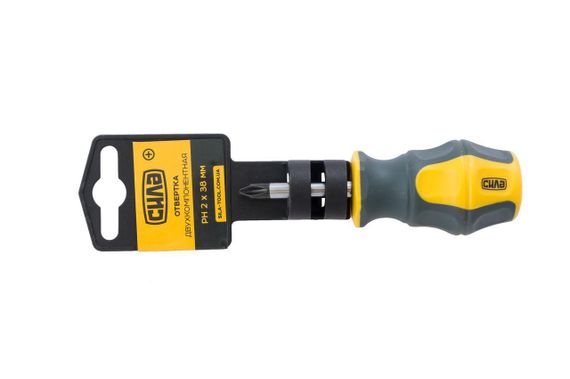 Викрутка хрестова прогумована ручка CrV PH2х38мм (hillips) (двокомпонентна) СИЛА 3007381 | Зображення 1
