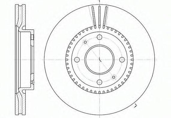 Диск гальмівний HYUNDAI SONATA IV передн., вент. (вир-во REMSA) REMSA 666810 на HYUNDAI ELANTRA (XD)