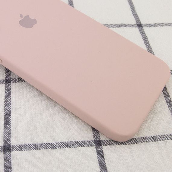 Чехол Silicone Case Square Full Camera Protective (AA) для Apple iPhone 7 / 8 / SE (2020) (4.7") Розовый / Pink Sand | Зображення 1