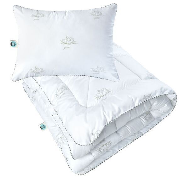 Детский набор в кроватку Super Soft Classic ТM PAPAELLA одеяло 100х135 см и подушка 40х60 см, искусственный