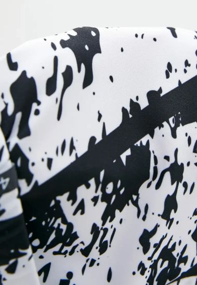 Спортивный топ 4Profi с длинным рукавом c принтом "Тропик" черно-белый размер M дайвинг 16039 | Зображення 4