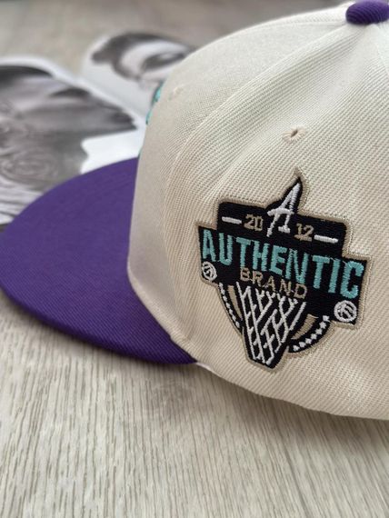 Кепка снепбек (Snapback) Authentic Бежевий з синім 56-61р (9056) | Зображення 8