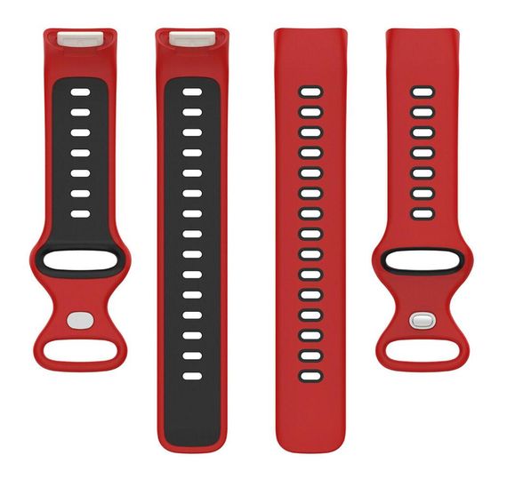 Силіконовий ремінець Primolux Sport для фітнес браслета Fitbit Charge 5 / Charge 6 - Red&Black / розмір М | Зображення 4