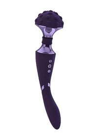Універсальний вібромасажер Vive Shiatsu Double Bendable Massager Wand, фіолетовий