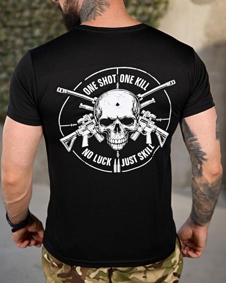 Тактическая потоотводящая футболка One Shot black ПП4655 | Зображення 3