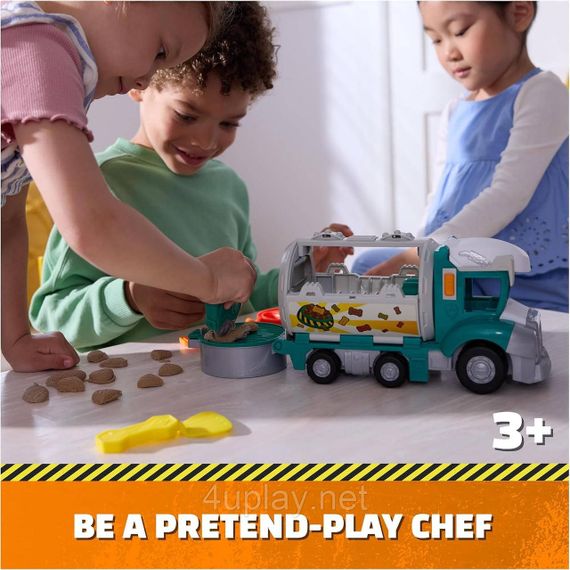 Игровой набор Крепыш и команда Фудтрак дедушки Гравия с кинетическим песком Оригинал Paw Patrol Rubble & Crew | Зображення 6