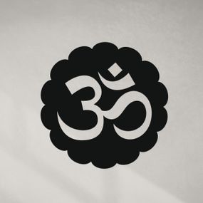 Панно декоративная картина на стену Знак Ом круглый 400х400 acr-p000247