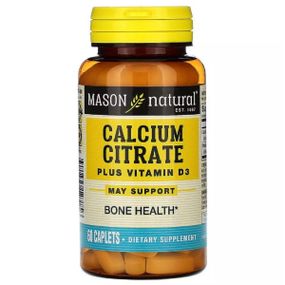 Витаминно-минеральный комплекс Mason Natural Calcium Citrate Plus Vitamin D3 60 Caps