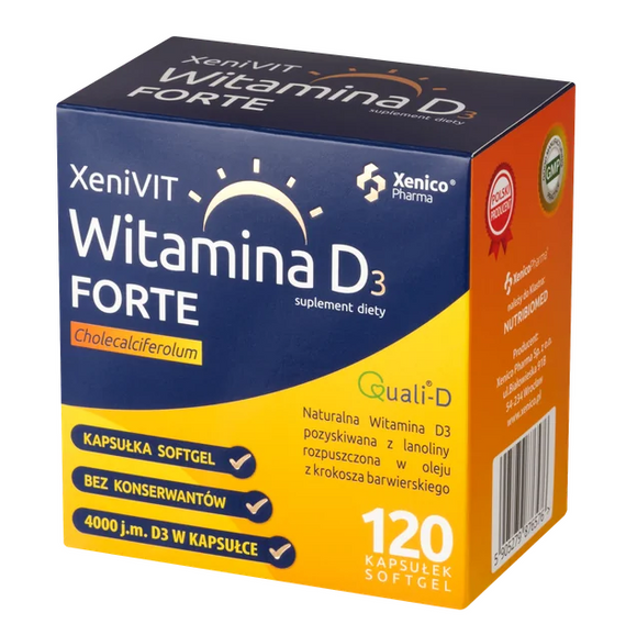Вітамін Д3 XeniVIT Witamina D3 4000 IU, 120 kaps
