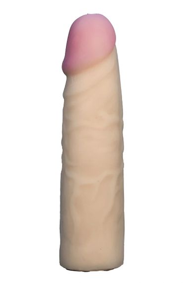 Страпон-насадка EGZO NSTR06 из киберскина, телесная, реалистичная, 18 см, Vac-U-Lock Sex Aura