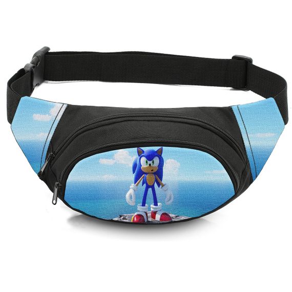 Сумка-бананка дитяча з принтом Супер Сонік поясна сумка для хлопчика (4608)