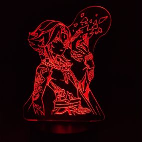 Акриловий світильник-нічник Сяо червоний tty-n000376