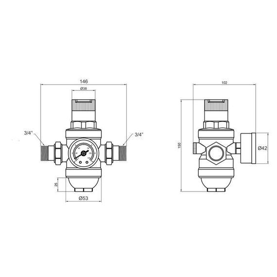 Фільтр самопромивний Thermo Alliance Forte 3/4" з редуктором для холодної води SF128W20 | Зображення 1