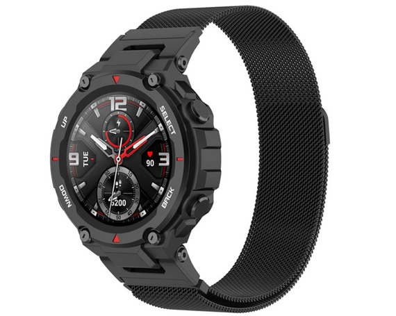 Міланський сітчастий ремінець Primo для годинника Xiaomi Amazfit T-Rex (A1918) / T-Rex Pro (A2013) - Black | Зображення 2