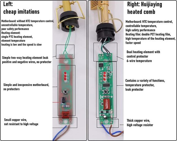 Гребінець із підігрівом, електричний гребінець із підігрівом, гребінець для випрямлення волосся, гребінець із підігрі | Зображення 7