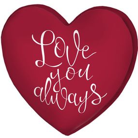 Подушка сердце 3D Love you always 40х40х7,5 см (3DPS_17L001)