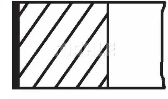 Кільце поршневе FIAT 70,00 1,0/1,1, MAHLE/KNECHT (00726N0)