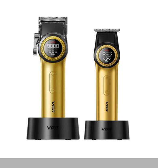 Комплект VGR 2 в 1 V-001 + V-977 Gold – акумуляторна машинка для стрижки clipper та триммер (46286-V-001&V-977 GOLD_3020) | Зображення 3