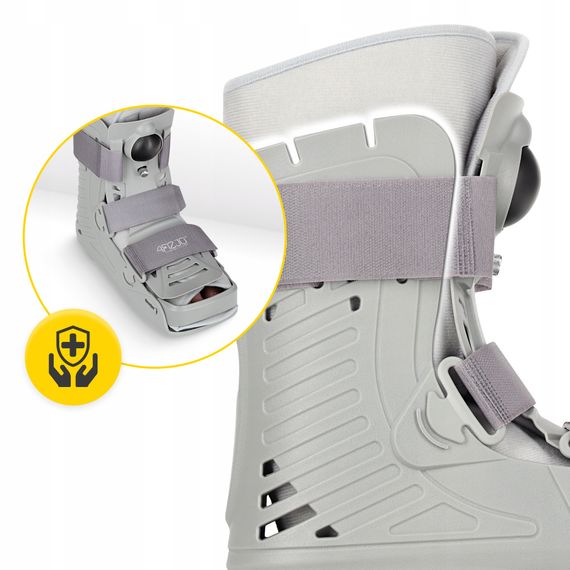 Чобіт ортопедичний, пневматичний 4FIZJO MED з регулюванням тиску Size S Grey (P-5905973407304) | Зображення 6