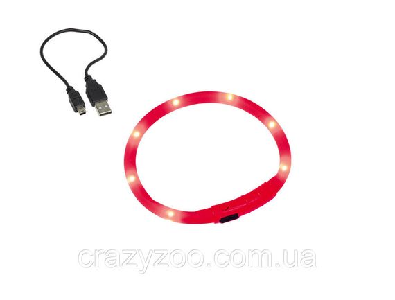 Нашийник Nobby Visible світний з USB підзаряджанням 70 см 78235