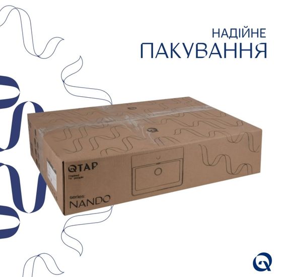 Раковина підвісна Qtap Nando LT 610х420х140 мм, White, прямокутна, без донного клапана QT12116146W | Зображення 2