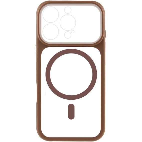 Чохол TPU+PC GETMAN Moon Clear with Magnetic Fit для Apple iPhone 16 Pro Max (6.9") Brown | Зображення 1
