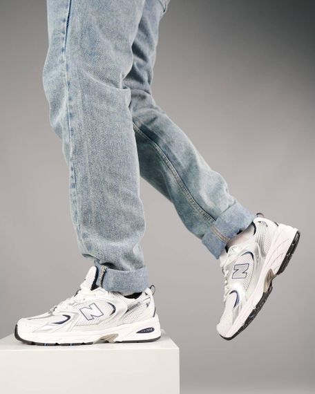 Чоловічі кросівки N@w B@lance 530 Silver Navy White Premium , В'єтнам , весна / літо / осінь | Зображення 3