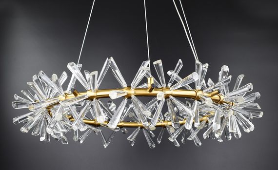 Люстра підвісна на 20 лампочок 26771 Латунь 40-120х60х60 см. | Зображення 2