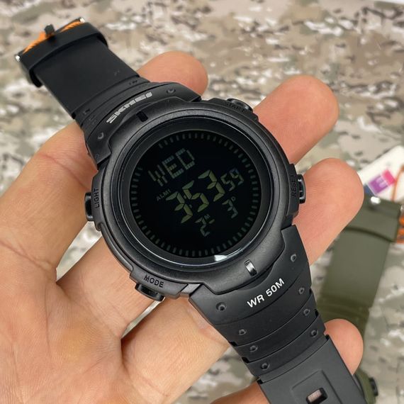 Skmei 1231BK All Black Smart Watch + Compass | Зображення 2